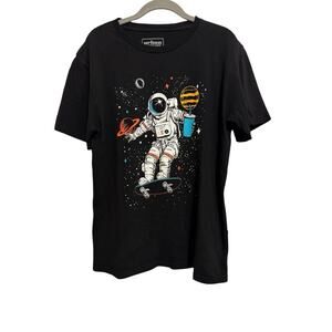 Urban Pipeline Boys Astronaut Skater Black T Shirt XL